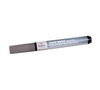 Rayher Marqueur pour textiles, argenté, 1 pce., pointe ronde 2-4mm, opaque, permanent, séchage rapide, lavable 30°C, arts créatifs, vêtements-35000606