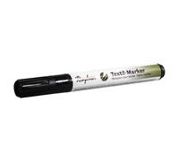 Rayher 35000576 Marqueur Textile couvrante, Pointe Ogive 2 4 mm, avec Valve, Noir