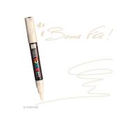 Posca Marqueur à pigment PC-1MC – Pointe conique extra-fine – Beige