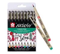 SAKURA Stylo pinceau PIGMA BRUSH – étui de 9 assortis