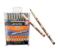 SAKURA Stylo pinceau PIGMA BRUSH – étui de 9 assortis