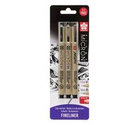 Feutre Pigma Micron Set 01 + 05 + Pointe Pinceau