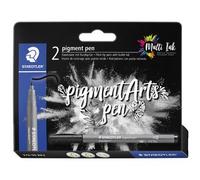 Feutre pigment pen, noir, étui carton de 2