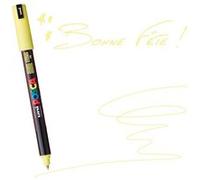 Mitsubishi Pencil Marqueur Posca PC-1MR 181705 - Pointe extra-fine 0,7 mm - Jaune clair
