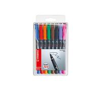 Marqueurs permanents OhPen Stabilo pointe fine 0,7 mm - Pochette de 8