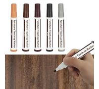 Feutre Retouche Bois,Kit Reparation Parquet,Kit de réparation pour bois,Stylo Retouche Meuble,Réparation de Meubles,Accessoire Cire Réparation Bois,5pcs