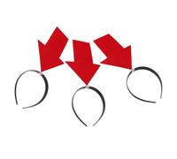 Feutre Serrage-tête Flèche Fantaisie Rouge 3 Pièces | Structure Confortable en Plastique, Style Ludique Accroche-regard, Accessoire pour Adultes, Costumes, Réveillon
