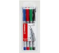 Feutre Stabilo OHPen soluble - pochette de 4 feutres pour rétroprojection et surfaces lisses pointe G