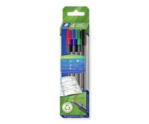 Feutre staedtler triplus fineliner 334 r pointe extra fine 0,3mm ergonomique coloris assortis etui 4 unites