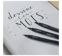 UNI Feutre d'écriture et calligraphie - Pointe biseautée - 1 mm