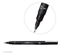 Mitsubishi Pencil Feutres technique UNI PIN Pointe calibrée 0,6 mm Lot de 12 Noir