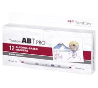Feutre Tombow ABT PRO Dual Brush à l'alcool 12P-2 Pastel (12)