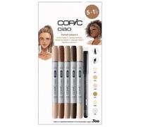 Feutres à alcool - Copic - Ciao - Teintes Portrait 2 - 5 couleurs de peau - 1 multiliner