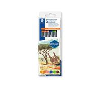 Feutres - Aquarellable - Double pointe - 6 couleurs - Pointe pinceau et fine - Coloriage -