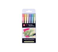 Feutres - Aquarelle - Pointe Pinceau - 6 Couleurs Pastel - Sakura - Koi - Dessin
