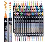 Feutres Coloriage,60 Couleurs,Acrylic Paint Marker pour Verre Bois Toile Céramique Noël Bricolage Pâques DIY Faire de l'artisanat (60)