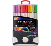 Feutres Coloriage - Stabilo Pen 68 Brush - Arty - Mine Pinceau - 20 Couleurs