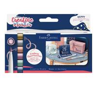 Faber-Castell Set de marqueurs créatifs Goldfaber 161006, 6 stylos pinceaux indélébiles