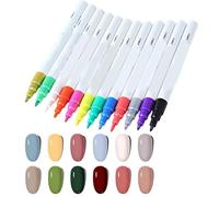 Feutres de Vernis à Ongles,Kit de 12 Outils de Dessin à Séchage Rapide | Pinceaux à Vernis | pour Soins à Domicile Salon Fêtes et Entraînement