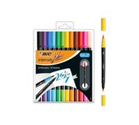 BIC Lot de 12 feutres colorés double pointe