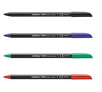 Feutres Edding 1200, boite de 10 feutres Assortis (5 Noirs, 2 bleus, 2 Rouges, 1 Vert)