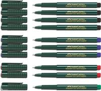 Feutres Faber-Castell Finepine 1511 - 0,4 mm, couleurs assorties, 10 Stifte