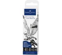 Feutres - Faber-Castell - Pitt Artist Pen - Noir - Comic - Etui de 4 feutres