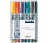 Feutres non-permanents STAEDTLER Lumocolor avec étui/311 WP8 assortiment contenu 8 pcs