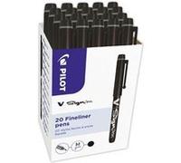 Feutres PILOT V Sign Pen Pack 16 plus 4 Encre liquide Ecriture moyenne Noir x20 Noir