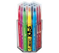 Feutres pinceaux visaquarelle assorti - BIC KIDS - Pot de 18 - Pointe pinceau - Opaque - Assorties