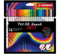 Feutres - Stabilo Pen 68 Brush - Arty - Pointe Pinceau - 24 Couleurs