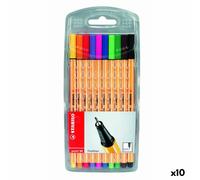 Stabilo - Fineliner Punkt 88/10 F Ass 10st | Enui a 10 pieces | 10 pieces