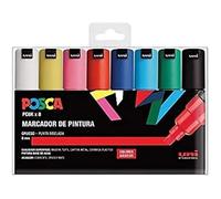 Feutres Uni Posca Set Pc 8k Basic - Pack De 8 - Pointe De 6 À 8 Mm - Opaque - Marque Uni-Ball