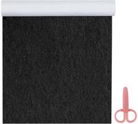 Feutrine Autocollante 40 * 200cm Feutrine Adhesive Noire Facile à Découper Adhésif Puissant Feutre Autocollant pour la Protection