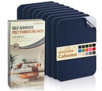 Feutrine Autocollante Bleu Marine, Patins pour Meubles, Patin Chaise, 9 Pièces 20x10 cm 3mm d'épaisseur Feutre Auto-adhésifs, Antiderapant Feutrine Tampon Chaise pour Meuble, Cadre, Voiture, DIY