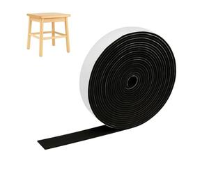 Feutrine Autocollante de 20mm x 5m, Patins en Feutre Auto-adhésifs pour Protection de Sol, Patin antiderapant pour Meubles, Isolation Phonique et Anti-Rayures (Noir)