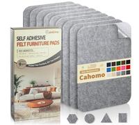 Feutrine Autocollante Gris Clair, Patins pour Meubles, Patin Chaise, 9 Pièces 20x10 cm 3mm d'épaisseur Feutre Auto-adhésifs, Antiderapant Feutrine Tampon Chaise pour Meuble, Cadre, Voiture, DIY