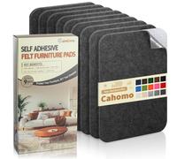 Feutrine Autocollante Noir Gris, Patins pour Meubles, Patin Chaise, 9 Pièces 20x10 cm 3mm d'épaisseur Feutre Auto-adhésifs, Antiderapant Feutrine Tampon Chaise pour Meuble, Cadre, Voiture, DIY