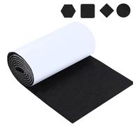 Feutrine Autocollante Noire 250 x 30 cm Adhesif Patin Tissu Feutre Epaisse 5mm Protection Patins pour Meubles Chaises Pieds Noir