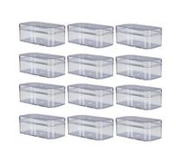 FewNvWa 12 Pièces Boîte de Bonbons Transparente Coffret Sucrerie Gâteau Rectangle Organiseur Boîte à Cupcake Fonction Solide Adaptée Au Présentation D, 11,8 cm x 6 cm x 5 cm