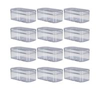 FewNvWa 12 Pièces Boîte de Bonbons Transparente Coffret Sucrerie Gâteau Rectangle Organiseur Boîte à Cupcake Fonction Solide Adaptée Au Présentation D, 11,8 cm x 6 cm x 6,5 cm