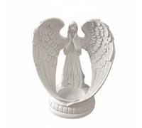 FewNvWa Ange Porte Bougie Photophore Figurine Prieuse Statue Chandelier en Résine Style Nordique avec Ailes Déployées pour Apaisante Ambiance Romantique Dîners Soirées Méditation Décor Salon