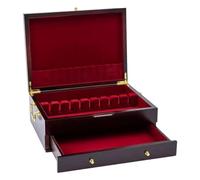 FewNvWa Boîte de Rangement En Bois pour Couverts, Organiseur de Vaisselle pour Cuillères et Fourchettes.