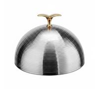 FewNvWa Cloche à Plat Couvercle Assiette Couvre-plat Accessoire Transport Assiette en Acier Inoxydable Brillant et Solide pour Protéger Plats Dressés Lors de, Argent, 30CM A