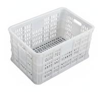 FewNvWa Conteneur de Rangement Bac Empilable Caisse Ventilée Robuste Plastique PE Transport Facile Stockage Adapté Commerces, Panier De 40 Catties, 52,5 Cm De Long, 36 Cm De Large, 27 Cm De Haut