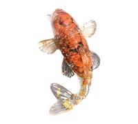 FewNvWa Figurine Poisson Carpe En Verre Statue de Collection Décoration D'Intérieur Ornement Artisanal Adapté pour Cadeau Anniversaire Enseignement Ma, Style B