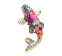 FewNvWa Figurine Poisson Carpe En Verre Statue de Collection Décoration D'Intérieur Ornement Artisanal Adapté pour Cadeau Anniversaire Enseignement Ma, Style A