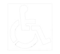 FewNvWa Gabarit pour Personne Handicapée, Marqueur de Pavage Transparent, Gabarit de Symbole En Béton à Utiliser, Gabarit de Place