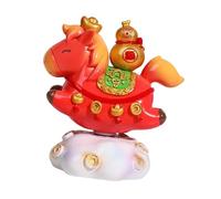 FewNvWa Mini Statuette de Cheval En Résine, Sculpture Ornementale Porte- Du Zodiaque Chinois, Décoration de Table Idéale pour Un Bureau, Une Bibliothèq, Rouge