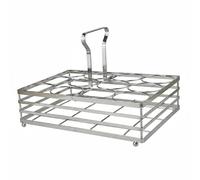 FewNvWa Porte-bières Pliant Présentoir de Bouteilles Canettes Rack de Boissons Rangement en Fil Fer Simplifie Service Adapté à, Argenté, Carré, Petit, 12 Bouteilles